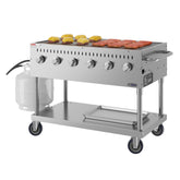48 in. Commercial Mobile Outdoor Grill Stainless Steel, ETL Listed in Stainless-Steel (KM-CGM-48)
